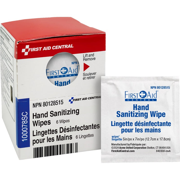 Sanitizing Wipes-First Aid Central 5"X7" 6/Box