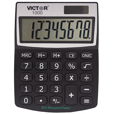 Calculator-Desktop Solar/Battery 8 Digit, Angled Display