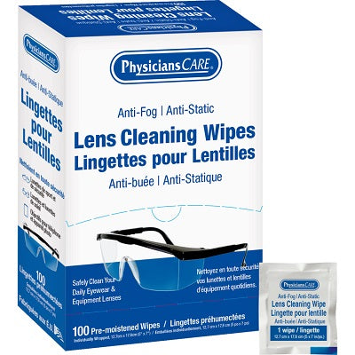 Lens Cleaning Wipes-Physicians Care, 100/Box