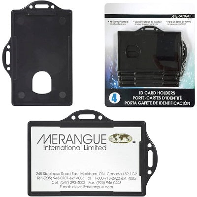 Id Card Holder-Plastic 4/Pack