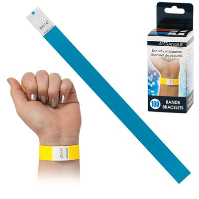 Wristband-Security, Blue, 100/Box