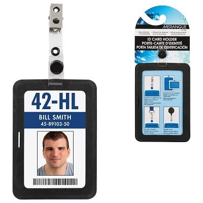 Id Card Holder-Silicone, Black 12/Bx