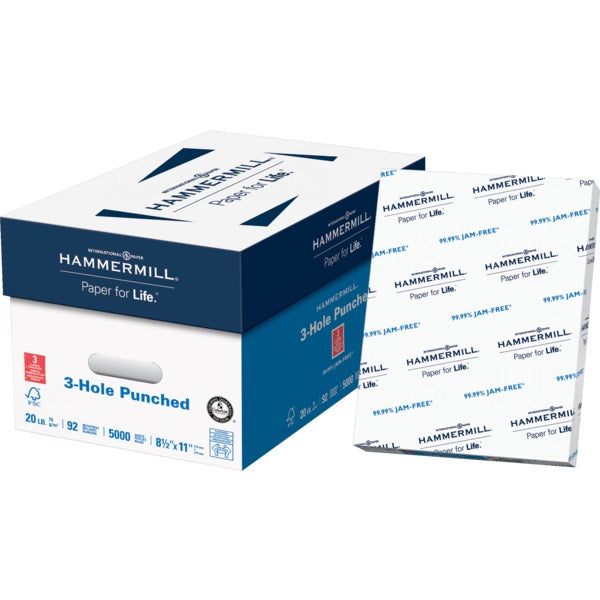 Paper-Hammermill Copy, Letter 3-Hole Punched 20Lb. 92 Bright
