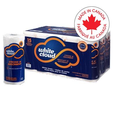 Paper Towel-White Cloud, 2-Ply 90 Sheets/Roll, 15 Rolls/Pk