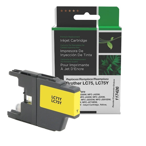 Inkjet Cartridge-Brother Lc71,75 Compatible Yellow