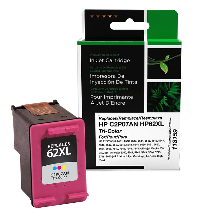 Inkjet Cartridge-Hp #62Xl C2P07 Compatible Tri-Colour