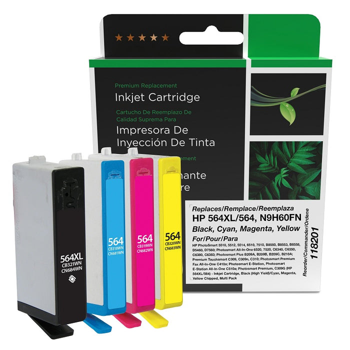 Inkjet Cartridge-Hp #564Xl/564 N9H60 Compatible C/M/Y/K