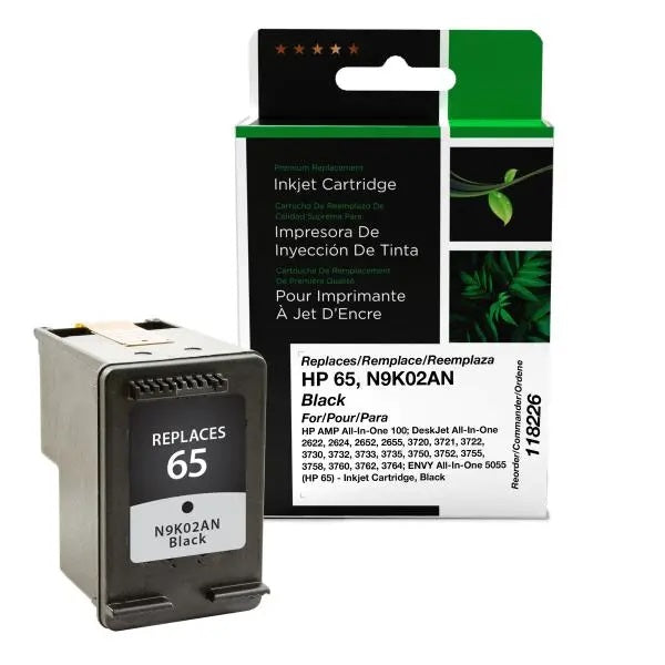 Inkjet Cartridge-Hp #65 N9K02 Compatible Black