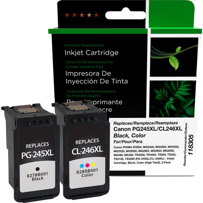 Inkjet Cartridge-Canon #245Xl/246Xl 8278B006 Compat Combo Pk