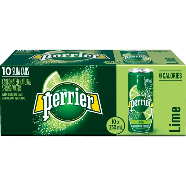 Water-Perrier Spring Lime 250Ml 10/Ct