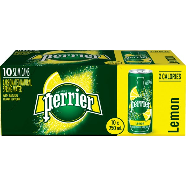 Water-Perrier Slim Can, Lemon 250Ml 10/Ct