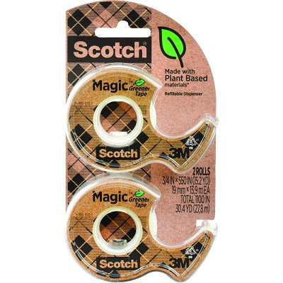Tape-Transparent Magic 19Mm X 13.9M, Greener 2/Pack