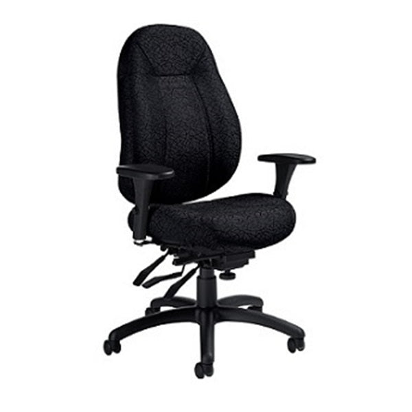 Chair-Multi-Tilter Obusforme Comfort Medium Back, Black