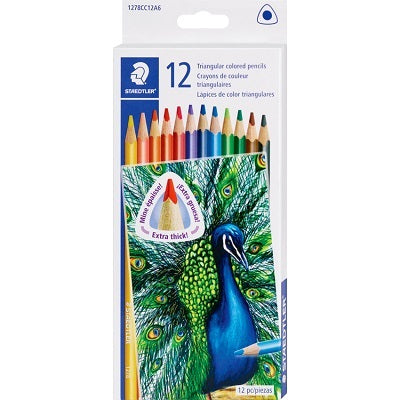 Pencils-Coloured, 4Mm, Triangular 12 Colours