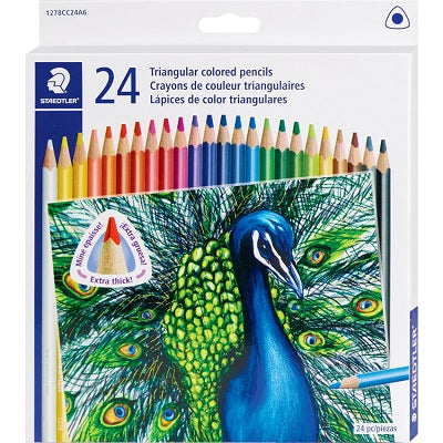Pencils-Coloured, 4Mm, Triangular 24 Colours