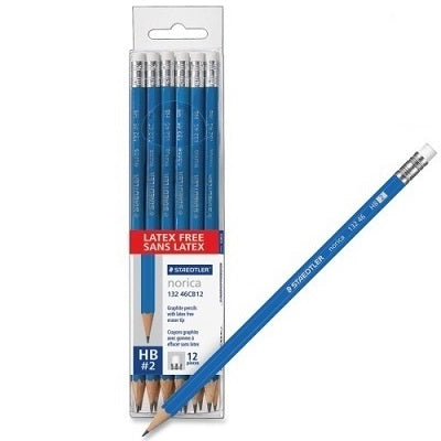 Pencils-Norica With White Vinyl Eraser, Hb 12/Box