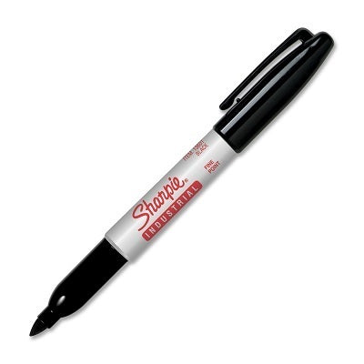 Marker-Permanent, Sharpie Industrial, Fine Black 12/Bx