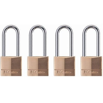 Lock-Brass Body, 2" Shackle Clearance, 4-Pack