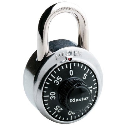 Lock-Standard Combination, Master Lock, Black & Silver
