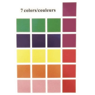 Labels-Square 1" Assorted Colours 504/Pack