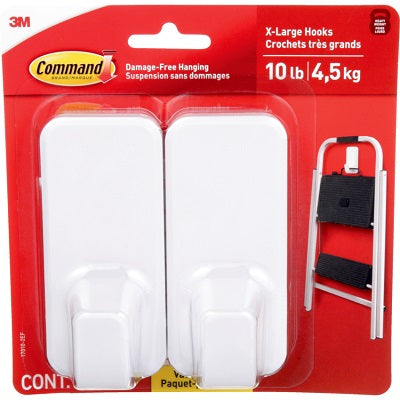 Hook-Command Jumbo With 6/Strips & 2 Hook, White 10Lbs