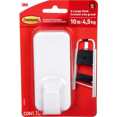 Hook-Command Jumbo With 4/Strips & 1 Hook, White 10Lbs.