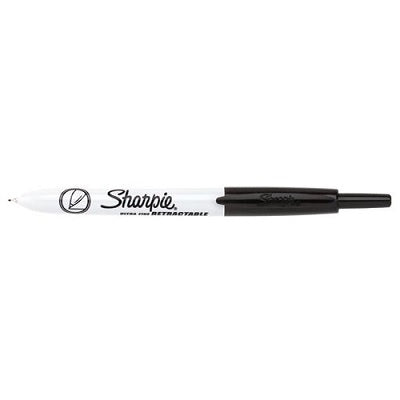 Marker-Permanent, Sharpie Retractable, U-Fine Black 12/Bx