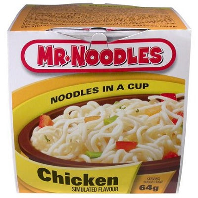 Soup-Mr. Noodles In A Cup, Chicken 64G. 12/Ctn