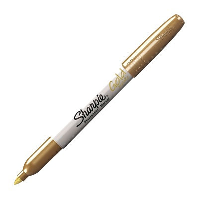 Marker-Permanent, Sharpie Metallic, Fine Gold 12/Bx