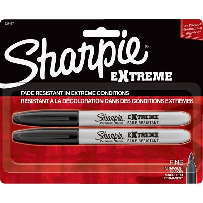 Marker-Permanent, Sharpie, Extreme Fine, Black 2/Pk