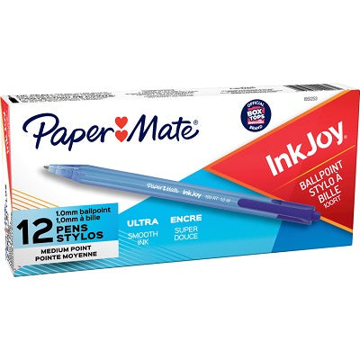 Pen-Retractable, Inkjoy 100Rt Ballpoint, Medium Blue 12/Bx