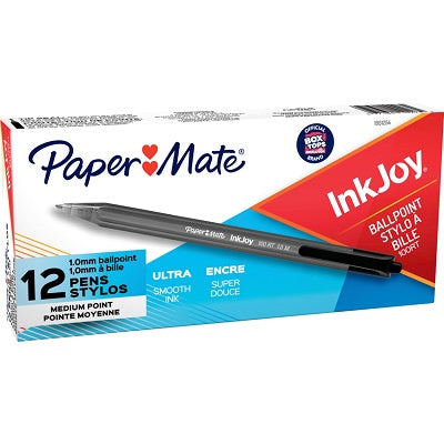 Pen-Retractable, Inkjoy 100Rt Ballpoint, Medium Black 12/Bx