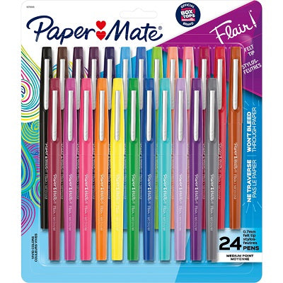 Marker-Paper Mate Flair Felt Tip, Medium, 24 Assorted