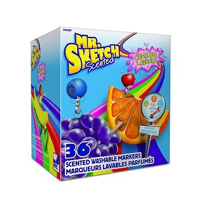 Marker-Mr. Sketch Class Pack, Scented, Washable Chisel 36/Bx