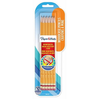 Pencils-Paper Mate Everstrong Hb Tipped, 10 Pack