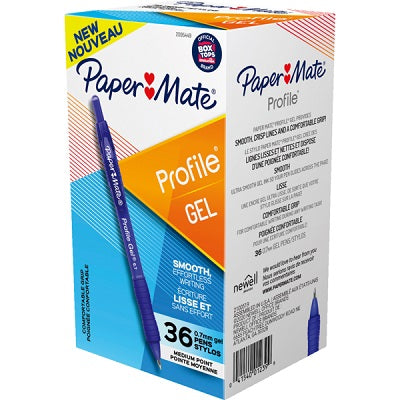 Pen-Retractable, Profile Gel, Fine 0.7Mm, Blue 36/Box