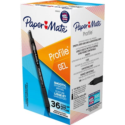 Pen-Retractable, Profile Gel, Fine 0.7Mm, Black 36/Box