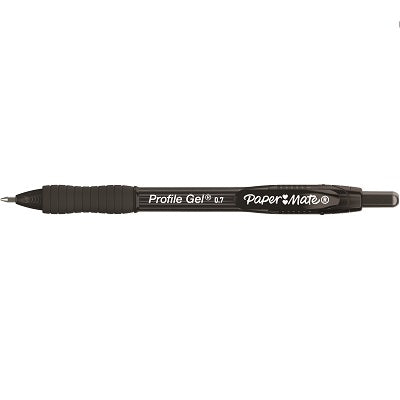 Pen-Retractable, Profile Gel, Fine 0.7Mm, Black 12/Bx