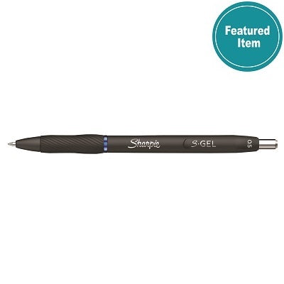 Pen-Retractable, Sharpie S-Gel, 0.5Mm Blue 12/Bx