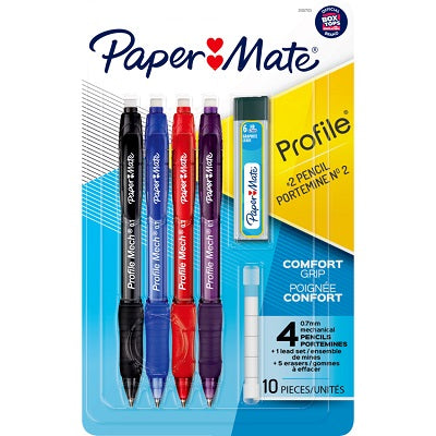Pencil-Mechanical, Paper Mate Profile 0.7Mm, 4 Assorted
