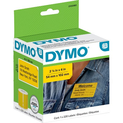 Labels-Dymo Labelwriter, Multi-Purpose 2-1/8"X4" Ylw 220/Bx