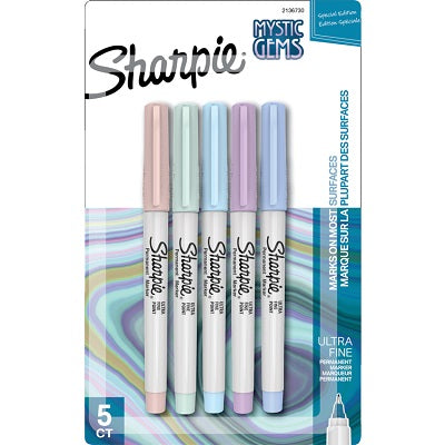 Marker-Permanent, Sharpie Mystic Gems Ultra Fine, 5 Colours