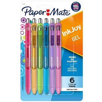 Pen-Retractable, Inkjoy Bright 0.7Mm, 6 Colours