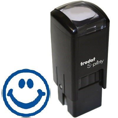 Stamp-S-Printy, Small, Happy Face, Blue  --11389