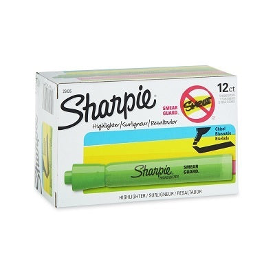 Highlighter-Sharpie Tank, Fluorescent Green 12/Bx
