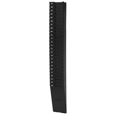 Time Card Rack-25 Pocket, 9" Card, Expanding, Black