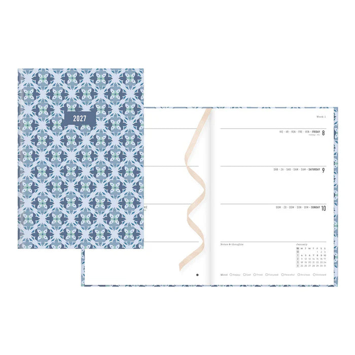 Planner-Weekly, Morocco 8-1/4X5-7/8 Blue  2027 (27-082495)