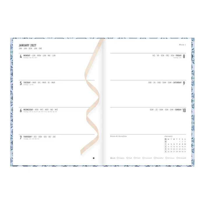 Planner-Weekly, Morocco 8-1/4X5-7/8 Blue  2027 (27-082495)