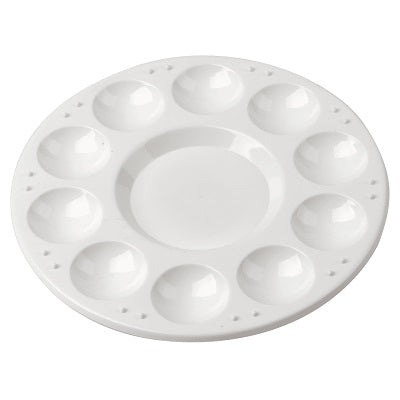 Palette-Dblg Circular White Plastic 12/Pk