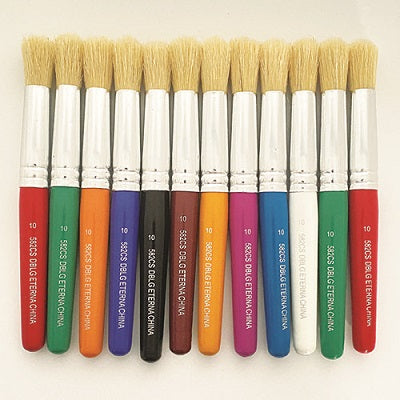 Paint Brush-Dblg, Hog Hair Paint Brush 12/Pk